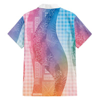 Polynesian Tribal Pattern Patchwork Picturesque Family Matching Mermaid Dress and Hawaiian Shirt Holographic LT7 - Polynesian Pride