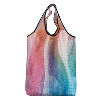 Polynesian Tribal Pattern Patchwork Picturesque Grocery Bag Holographic LT7 - Polynesian Pride