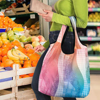 Polynesian Tribal Pattern Patchwork Picturesque Grocery Bag Holographic LT7 - Polynesian Pride