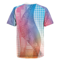 Polynesian Tribal Pattern Patchwork Picturesque Rugby Jersey Holographic LT7 - Polynesian Pride