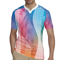 Polynesian Tribal Pattern Patchwork Picturesque Rugby Jersey Holographic LT7 - Polynesian Pride