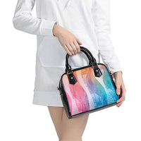 Polynesian Tribal Pattern Patchwork Picturesque Shoulder Handbag Holographic LT7 - Polynesian Pride