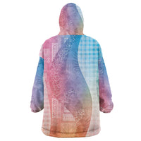 Polynesian Tribal Pattern Patchwork Picturesque Wearable Blanket Hoodie Holographic LT7 - Polynesian Pride
