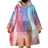 Polynesian Tribal Pattern Patchwork Picturesque Wearable Blanket Hoodie Holographic LT7 - Polynesian Pride