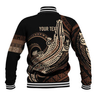 Personalized Solomon Islands Crocodile Baseball Jacket Hapi Isles - Independence Anniversary