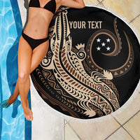 Personalized Solomon Islands Crocodile Beach Blanket Hapi Isles - Independence Anniversary