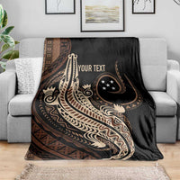 Personalized Solomon Islands Crocodile Blanket Hapi Isles - Independence Anniversary