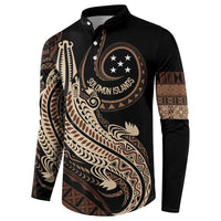 Personalized Solomon Islands Crocodile Button Sweatshirt Hapi Isles - Independence Anniversary