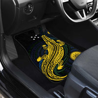 Personalized Solomon Islands Independence Anniversary Car Mats Crocodile Mix Tapa