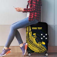 Personalized Solomon Islands Independence Anniversary Luggage Cover Crocodile Mix Tapa