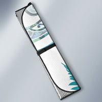 Aotearoa Maori Koru Curves Auto Sun Shade Mossy Paua Shell LT7 - Polynesian Pride