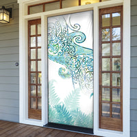 Aotearoa Maori Koru Curves Door Cover Mossy Paua Shell LT7 - Polynesian Pride