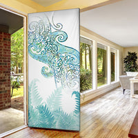 Aotearoa Maori Koru Curves Door Cover Mossy Paua Shell LT7 - Polynesian Pride