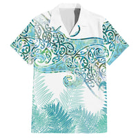 Aotearoa Maori Koru Curves Hawaiian Shirt Mossy Paua Shell LT7 Green - Polynesian Pride