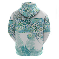 Aotearoa Maori Koru Curves Hoodie Mossy Paua Shell LT7 - Polynesian Pride