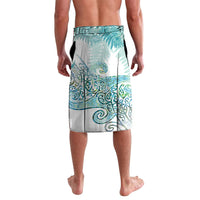 Aotearoa Maori Koru Curves Lavalava Mossy Paua Shell LT7 - Polynesian Pride