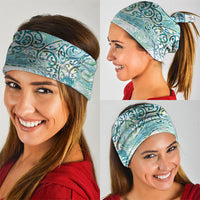 Aotearoa Maori Koru Curves Neck Gaiter Mossy Paua Shell LT7 - Polynesian Pride