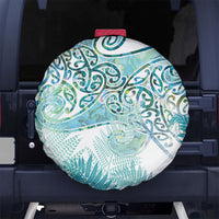 Aotearoa Maori Koru Curves Spare Tire Cover Mossy Paua Shell LT7 No hole Green - Polynesian Pride