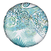 Aotearoa Maori Koru Curves Spare Tire Cover Mossy Paua Shell LT7 - Polynesian Pride