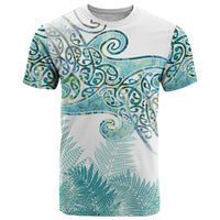 Aotearoa Maori Koru Curves T Shirt Mossy Paua Shell LT7 Green - Polynesian Pride