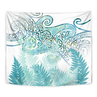 Aotearoa Maori Koru Curves Tapestry Mossy Paua Shell LT7 - Polynesian Pride