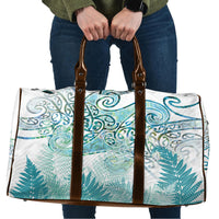 Aotearoa Maori Koru Curves Travel Bag Mossy Paua Shell LT7 Green - Polynesian Pride