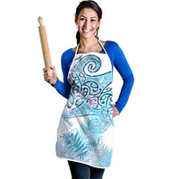 Aotearoa Maori Koru Curves Apron Aqua Paua Shell LT7 - Polynesian Pride