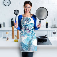 Aotearoa Maori Koru Curves Apron Aqua Paua Shell LT7 - Polynesian Pride