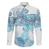 Aotearoa Maori Koru Curves Family Matching Mermaid Dress and Hawaiian Shirt Aqua Paua Shell