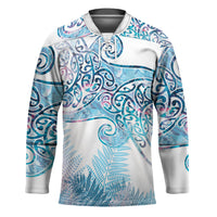 Aotearoa Maori Koru Curves Hockey Jersey Aqua Paua Shell LT7 Unisex Blue - Polynesian Pride