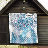 Aotearoa Maori Koru Curves Quilt Aqua Paua Shell LT7 - Polynesian Pride