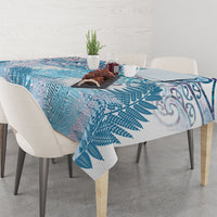 Aotearoa Maori Koru Curves Tablecloth Aqua Paua Shell LT7 - Polynesian Pride