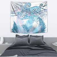 Aotearoa Maori Koru Curves Tapestry Aqua Paua Shell LT7 - Polynesian Pride