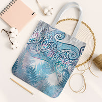 Aotearoa Maori Koru Curves Tote Bag Aqua Paua Shell LT7 White Strap One Size Blue - Polynesian Pride