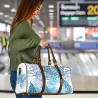Aotearoa Maori Koru Curves Travel Bag Aqua Paua Shell LT7 - Polynesian Pride