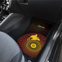Papua New Guinea Independence Personalized Car Mats Tapa Circle