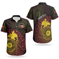 Papua New Guinea Independence Personalized Couples Matching Mermaid Dress and Hawaiian Shirt Tapa Circle LT7 - Polynesian Pride