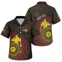 Papua New Guinea Independence Personalized Family Matching Tank Maxi Dress and Hawaiian Shirt Tapa Circle LT7 Son's Shirt Black - Polynesian Pride