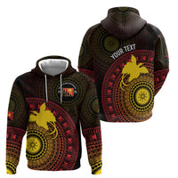 Papua New Guinea Independence Personalized Hoodie Tapa Circle