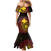 Papua New Guinea Independence Personalized Mermaid Dress Tapa Circle LT7 - Polynesian Pride