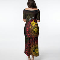 Papua New Guinea Independence Personalized Puletasi Tapa Circle LT7 - Polynesian Pride