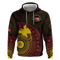 Papua New Guinea Independence Personalized Zip Hoodie Tapa Circle