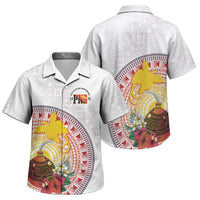 Hapi De Bilong Indipendens Papua New Guinea Family Matching Long Sleeve Bodycon Dress and Hawaiian Shirt PNG Lime Pot LT7 Son's Shirt White - Polynesian Pride