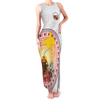 Hapi De Bilong Indipendens Papua New Guinea Family Matching Tank Maxi Dress and Hawaiian Shirt PNG Lime Pot