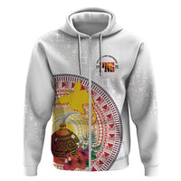 Hapi De Bilong Indipendens Papua New Guinea Hoodie PNG Lime Pot LT7 Zip Hoodie White - Polynesian Pride