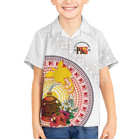 Hapi De Bilong Indipendens Papua New Guinea Kid Hawaiian Shirt PNG Lime Pot LT7 Kid White - Polynesian Pride