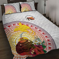 Hapi De Bilong Indipendens Papua New Guinea Quilt Bed Set PNG Lime Pot