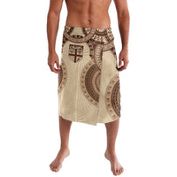 Bula Fiji Day 55th Anniversary Masi Tapa Lavalava Emerald Jubilee - Beige - Polynesian Pride