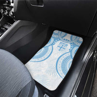 Bula Fiji Day 55th Anniversary Masi Tapa Car Mats Emerald Jubilee - Turquoise - Polynesian Pride
