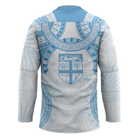 Bula Fiji Day 55th Anniversary Masi Tapa Hockey Jersey Emerald Jubilee - Turquoise LT7 - Polynesian Pride